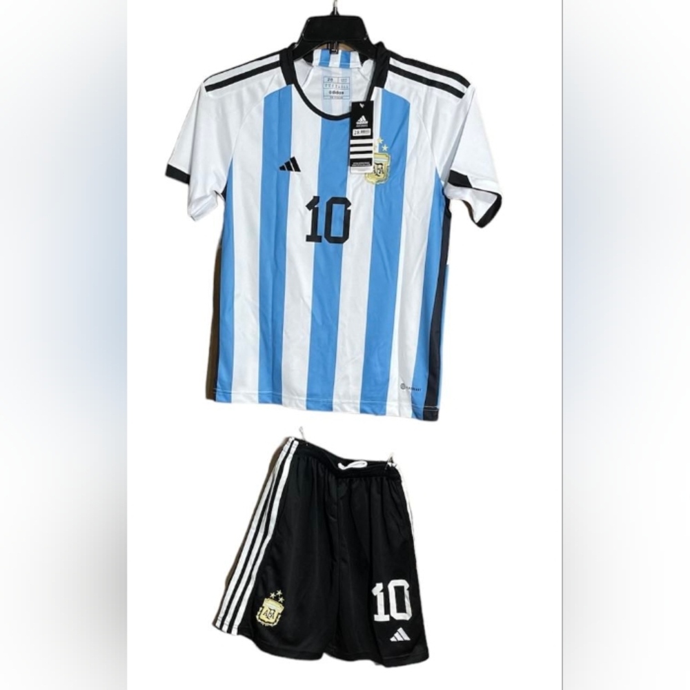 Argentina ๐ฆ๐ท youth soccer uniforms different sizes adidas blue and white - Picture 2 of 8